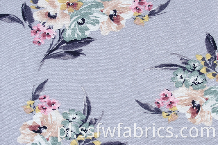 Elegant Rayon Grey Fabric